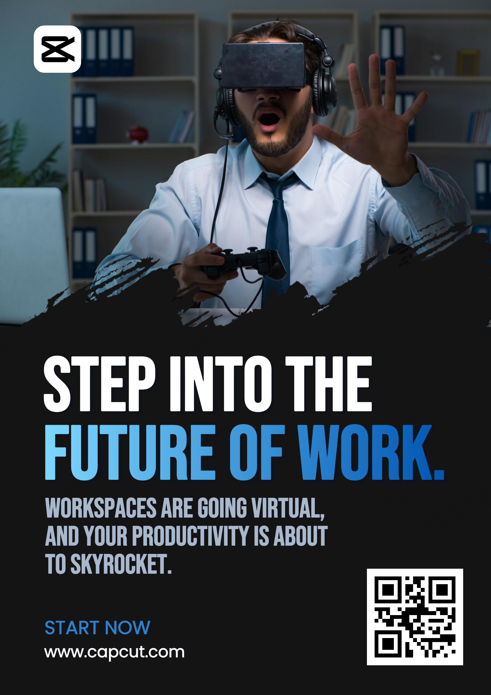 Realidad virtual en la oficina - Póster