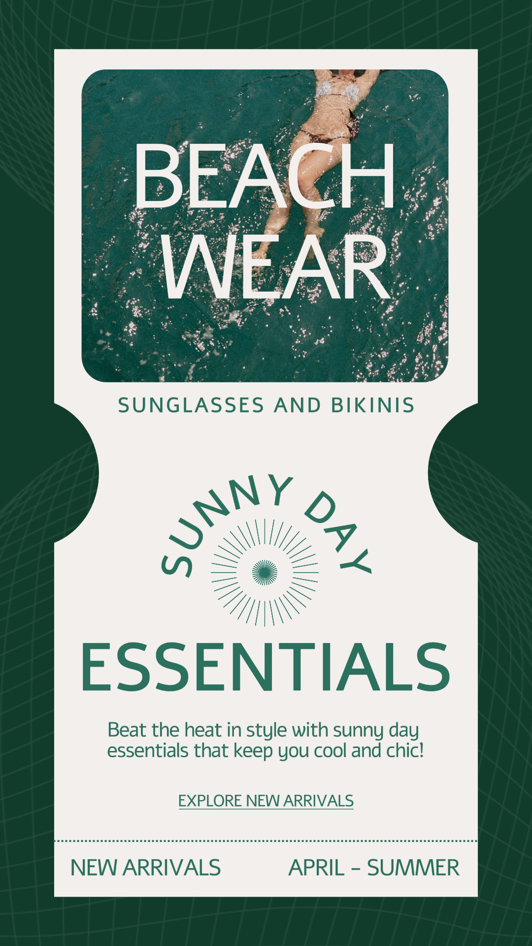 Ropa y zapatos - Cartel de marketing Verano Nueva llegada Estilo elegante