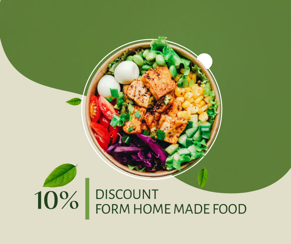 Aliments et boissons - Affiche marketing - Remise sur les aliments faits maison - Publication Facebook