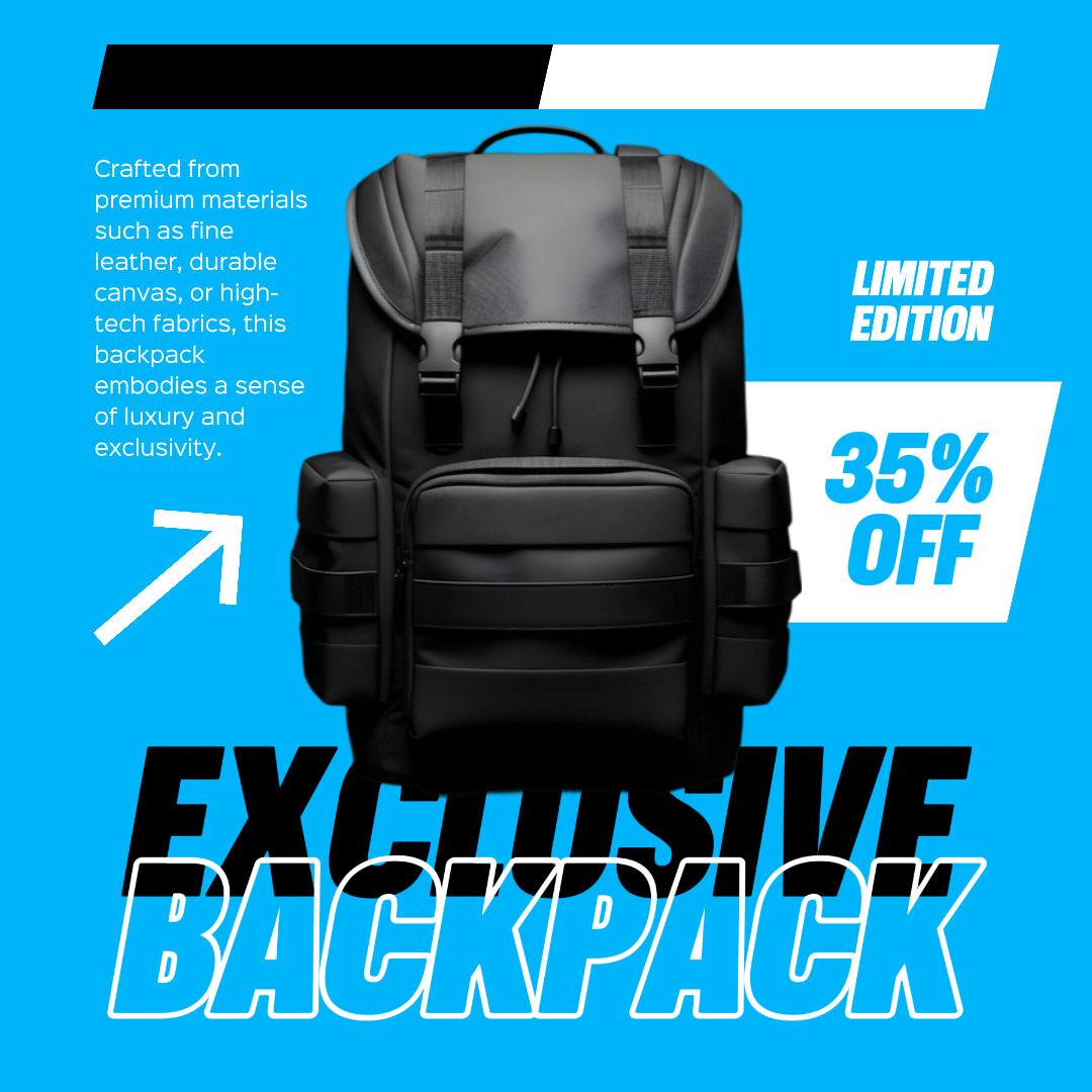 E-Commerce Product Display+Fashion Industry Backpack