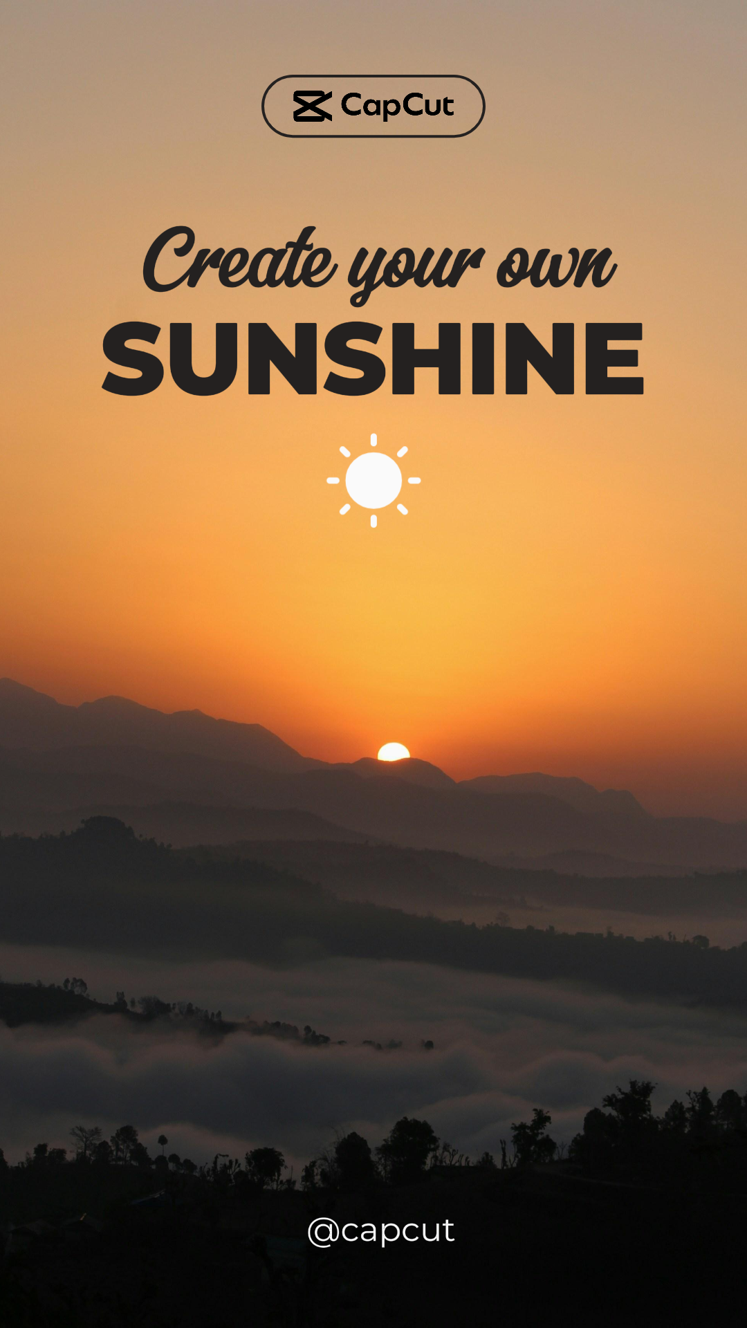 Wallpaper Creative Poster Mountain Instagram Story Kreieren Sie Ihren eigenen Sonnenschein