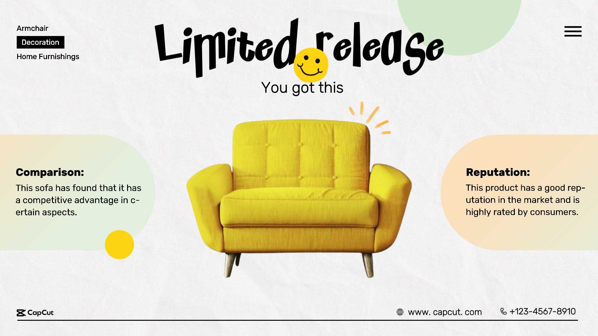 Sofá doméstico para una sola persona Show moderno