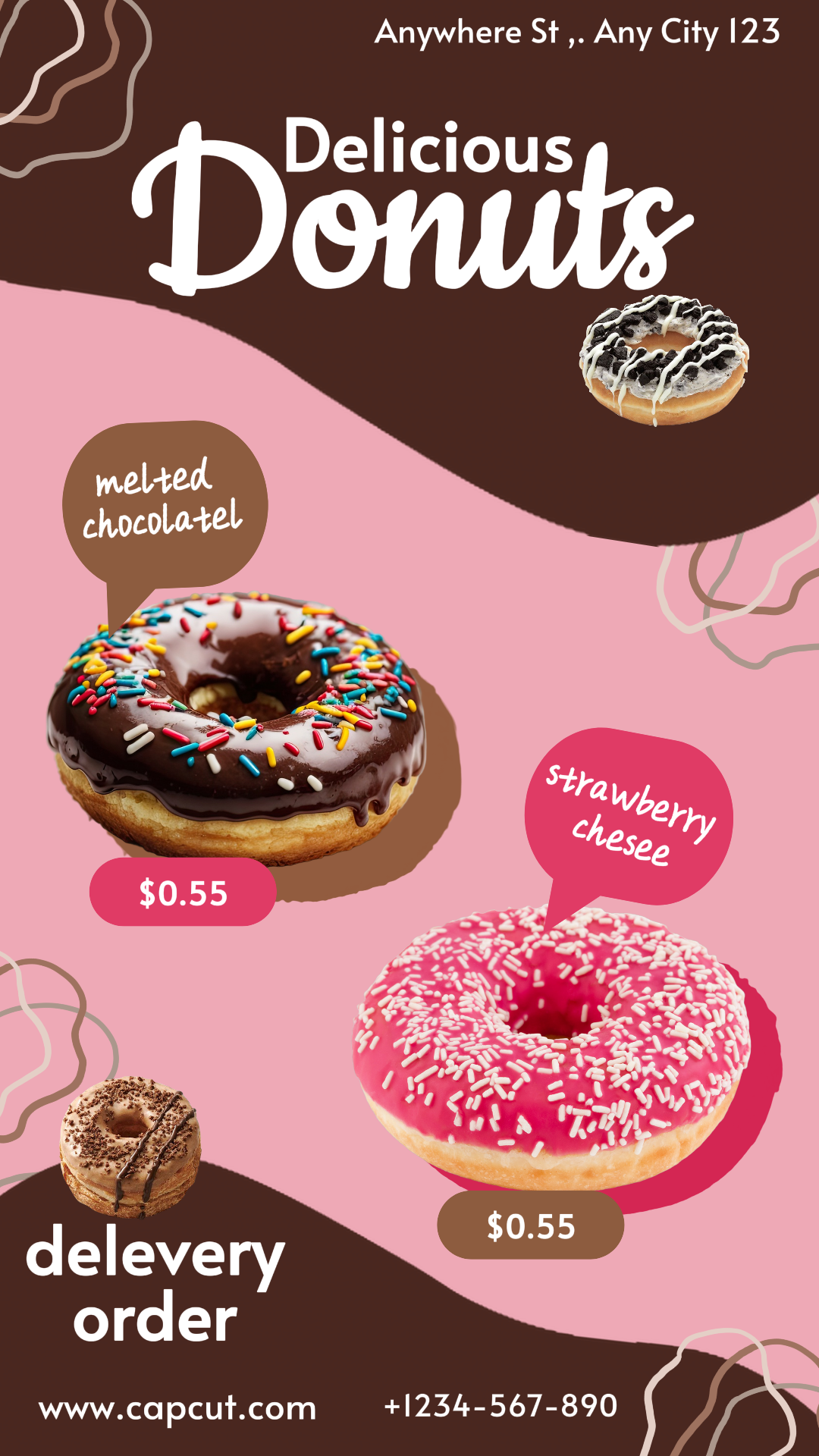 food delicious donut instagram story