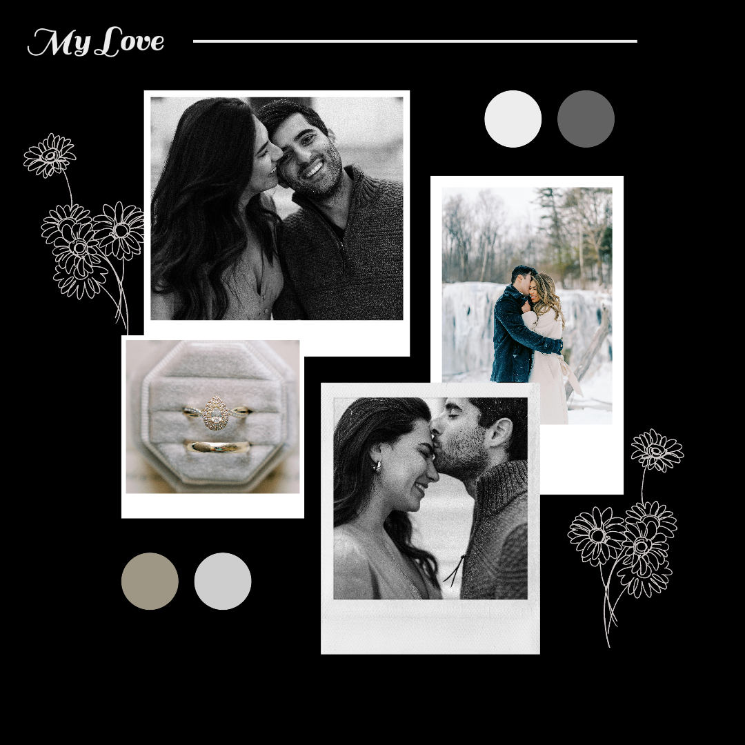 Collage minimalista - Póster creativo Álbum de fotos personal de publicación de Instagram