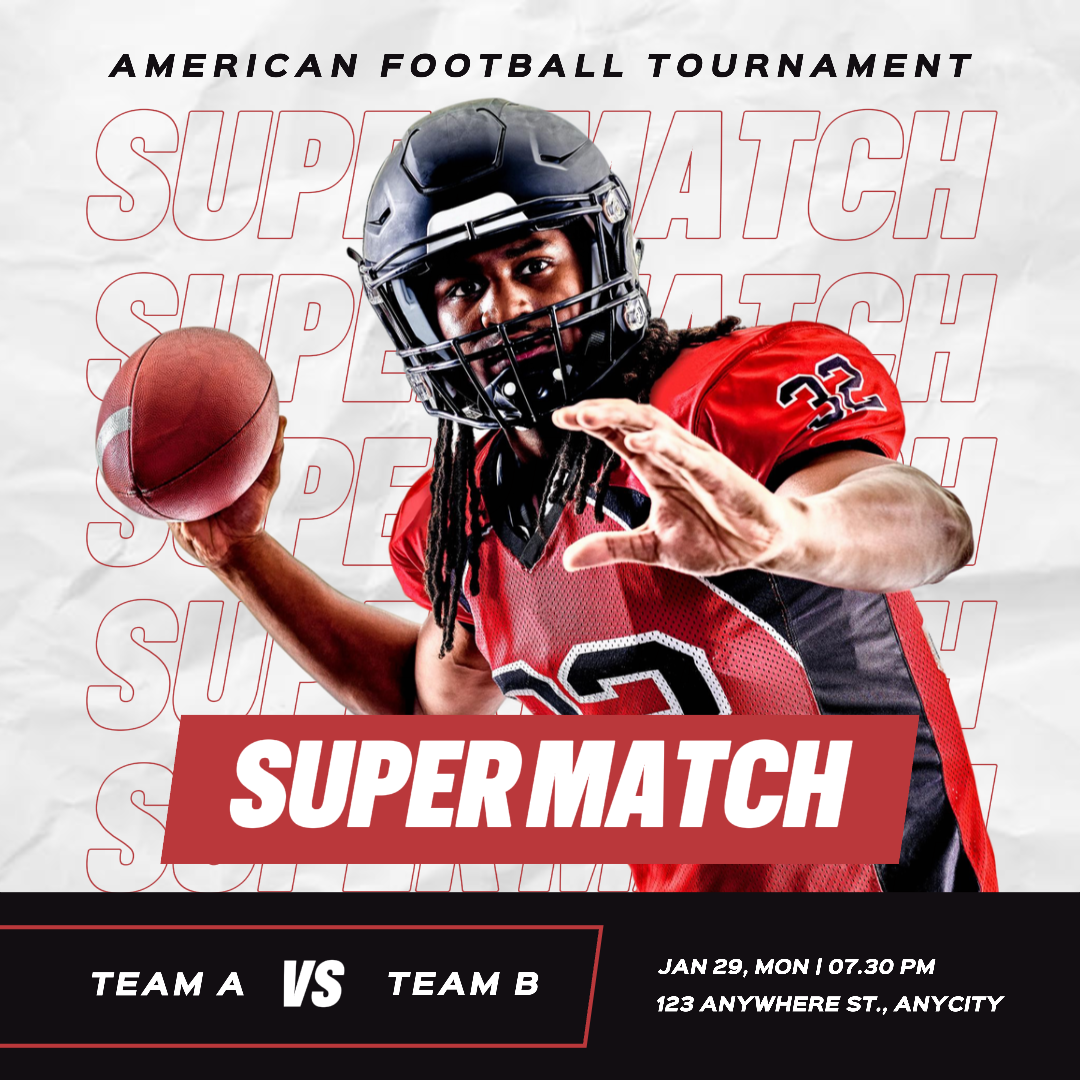 Super Bowl Super Match Schedule Instagram Post