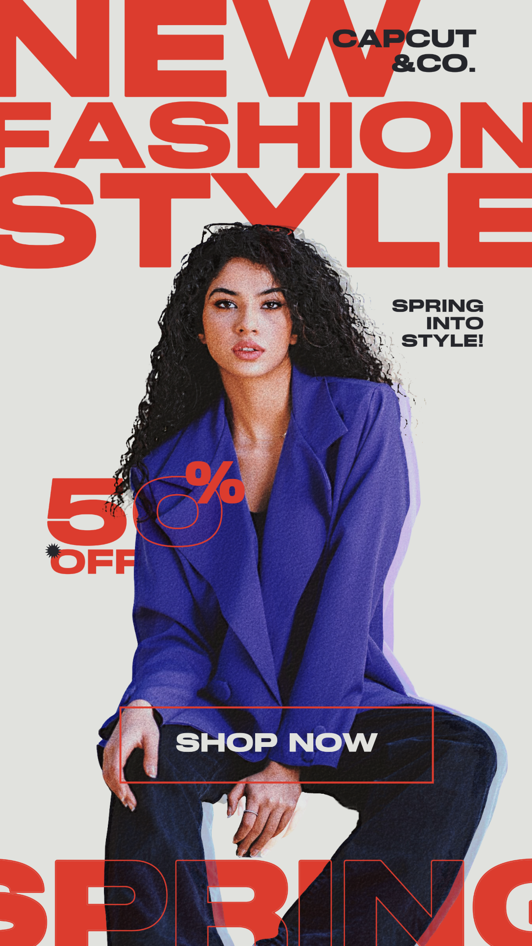 Spring Fashion Style IG Story Risógrafo Vermelho