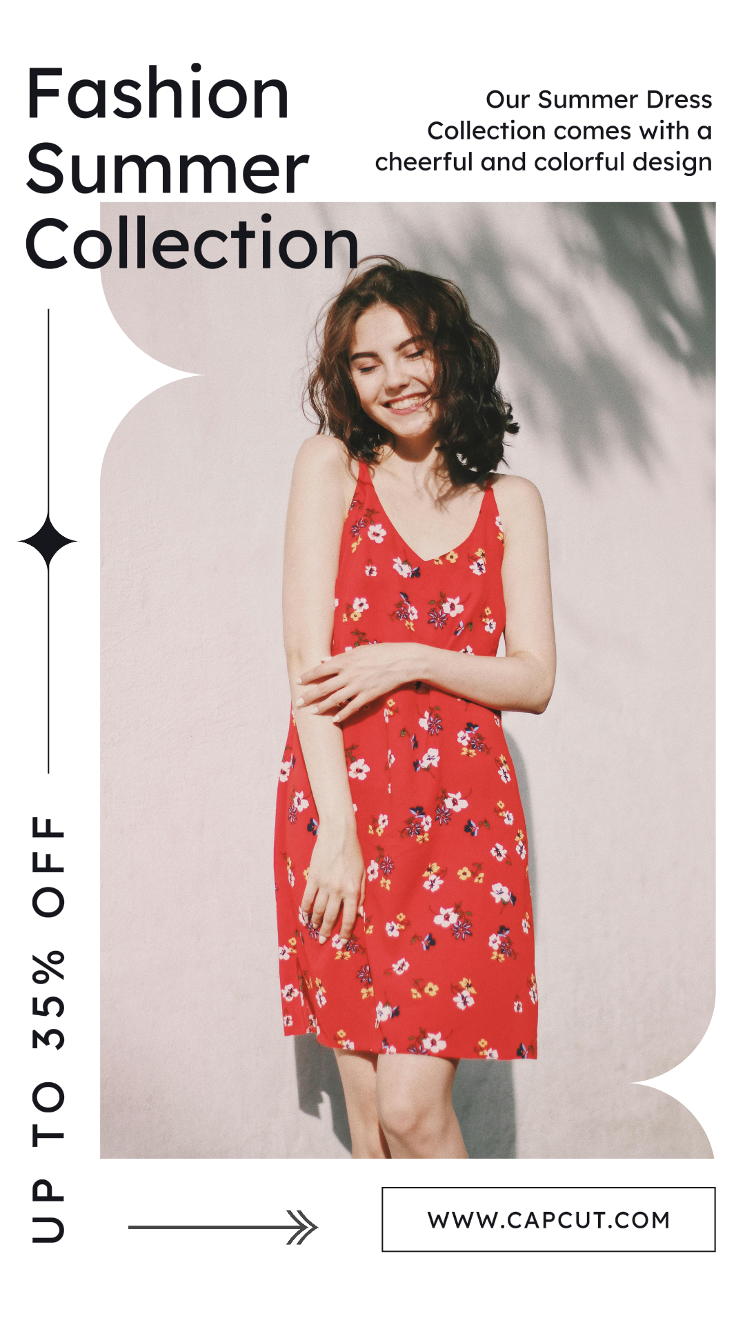 Ropa y zapatos - Cartel de marketing Pantalla de productos Historia de Instagram Vestido de verano