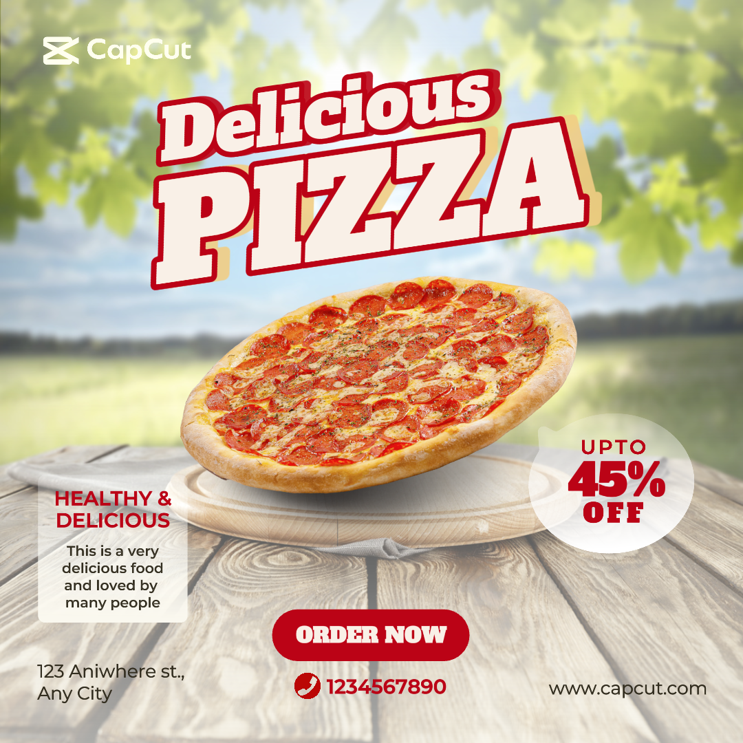 Publicación de Instagram de Delicoius Pizza Food