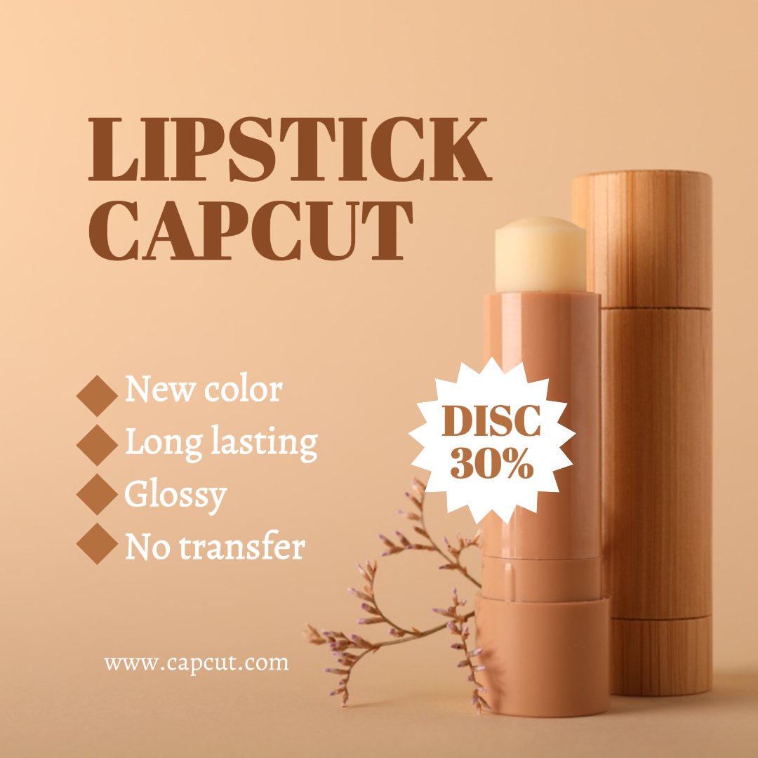 Beauty Care Marketing Poster Lipstick Promotion Instagram Post Modern