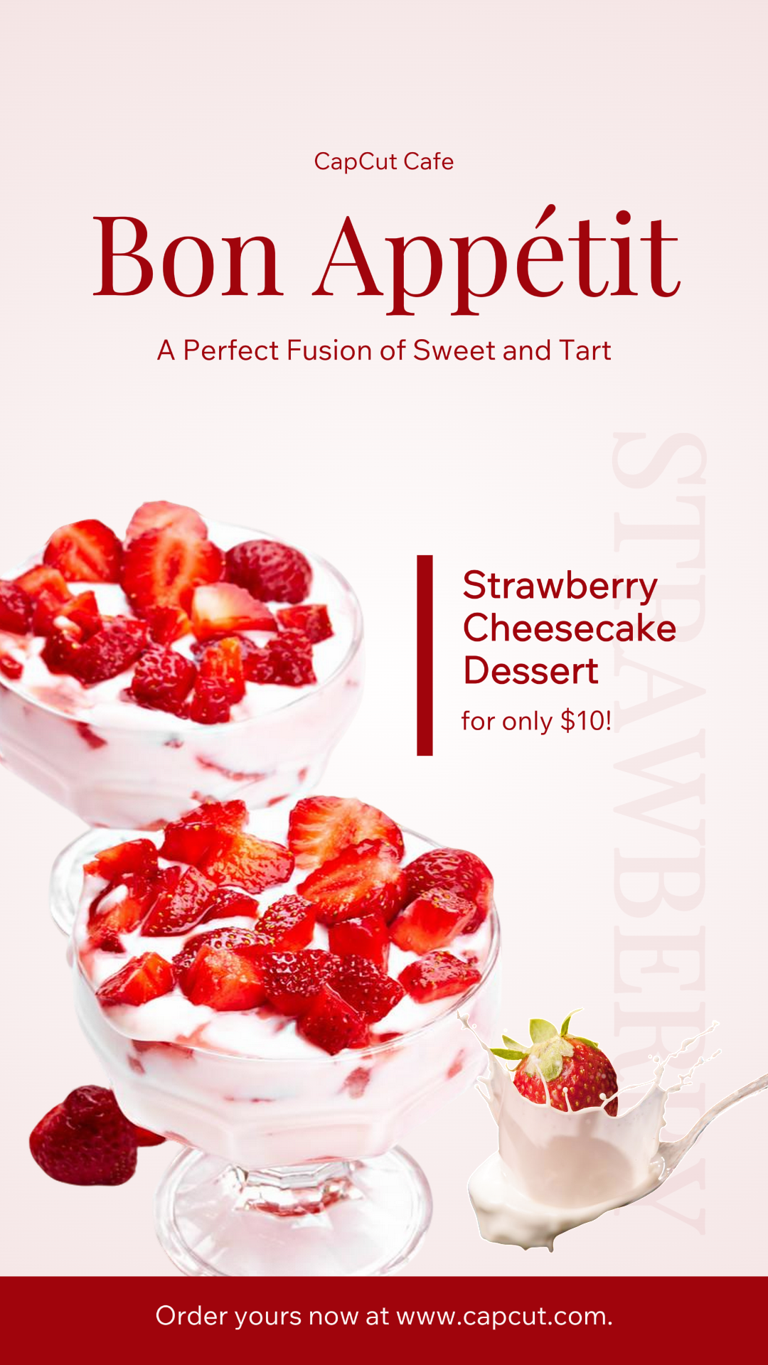 食品和饮料营销海报甜点产品展示