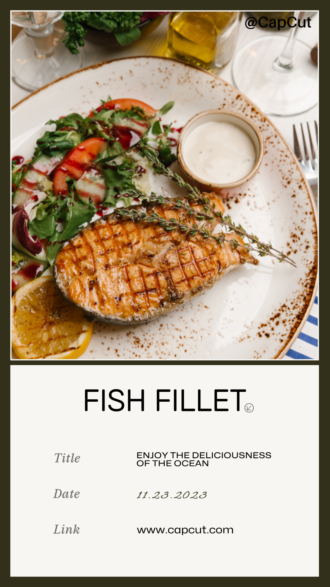 Alimentos filete de pescado El producto muestra un estilo minimalista