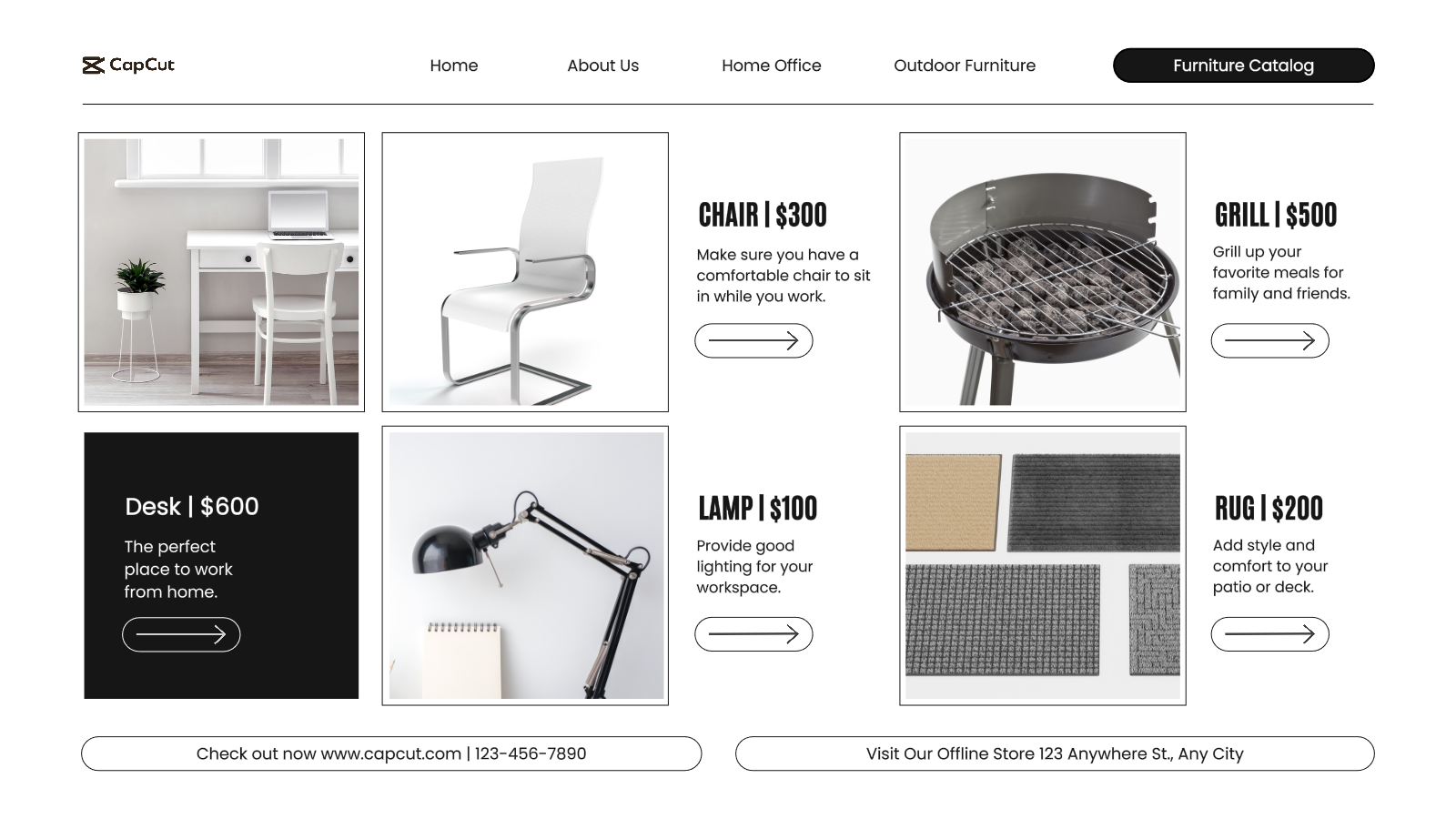 Promotion de produits de meubles Twitter Post