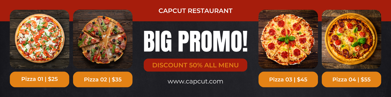 Promoción de pizza Banner de LinkedIn