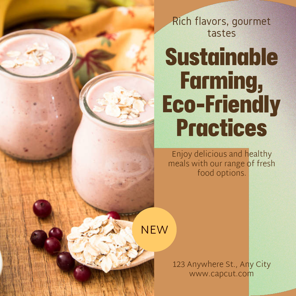 Effektanzeige für Lebensmittel und Getränke