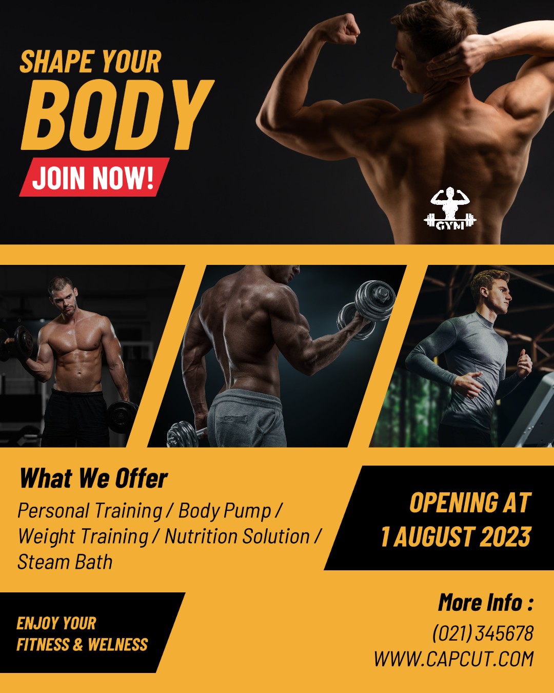 olahraga pamflet instagram potret