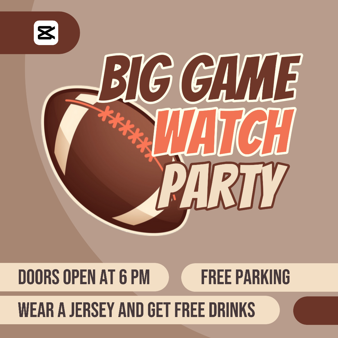 Football Template - Big Game Watch Party
