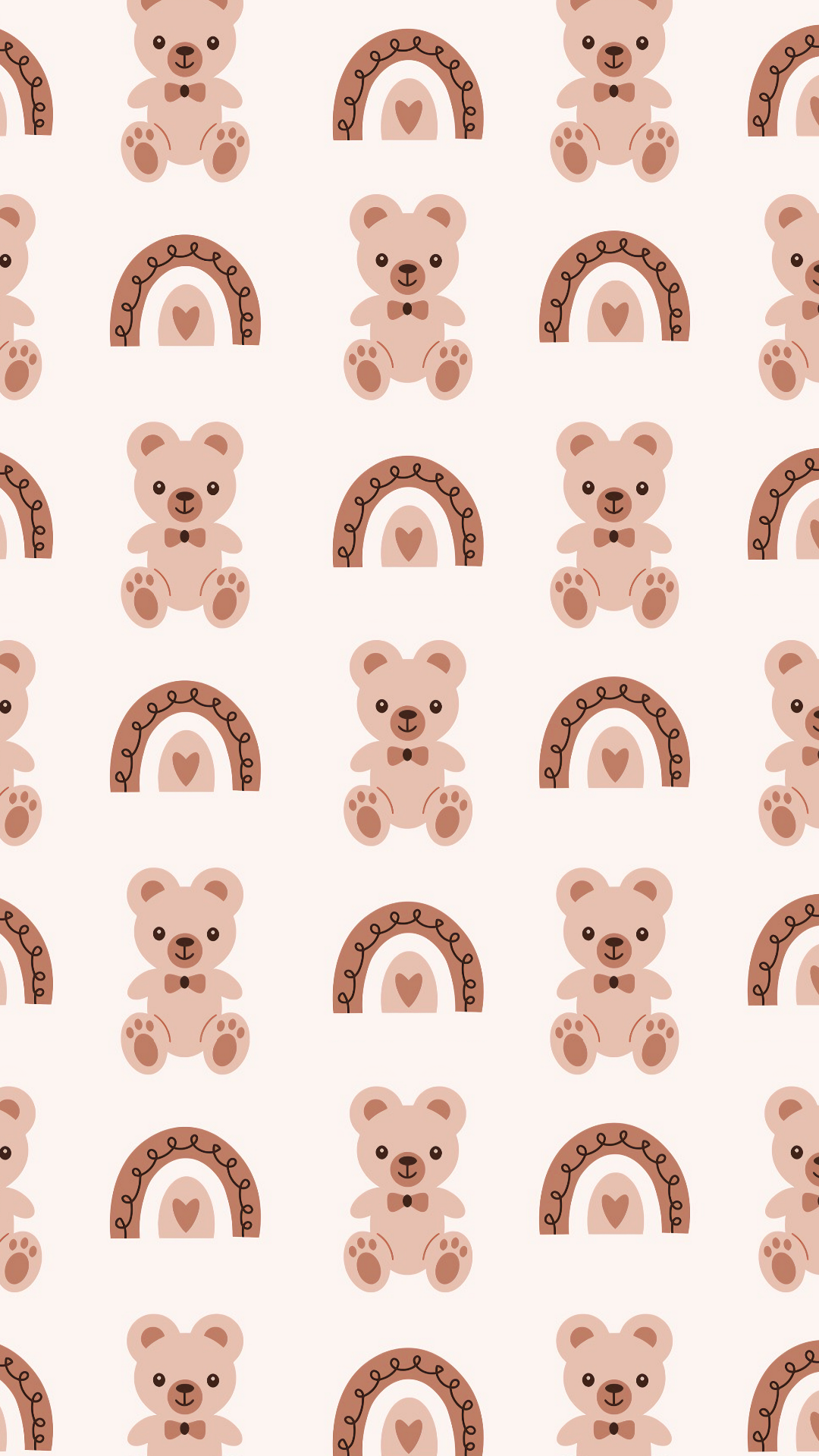 Wallpaper creative poster Doll Rainbow Pattern