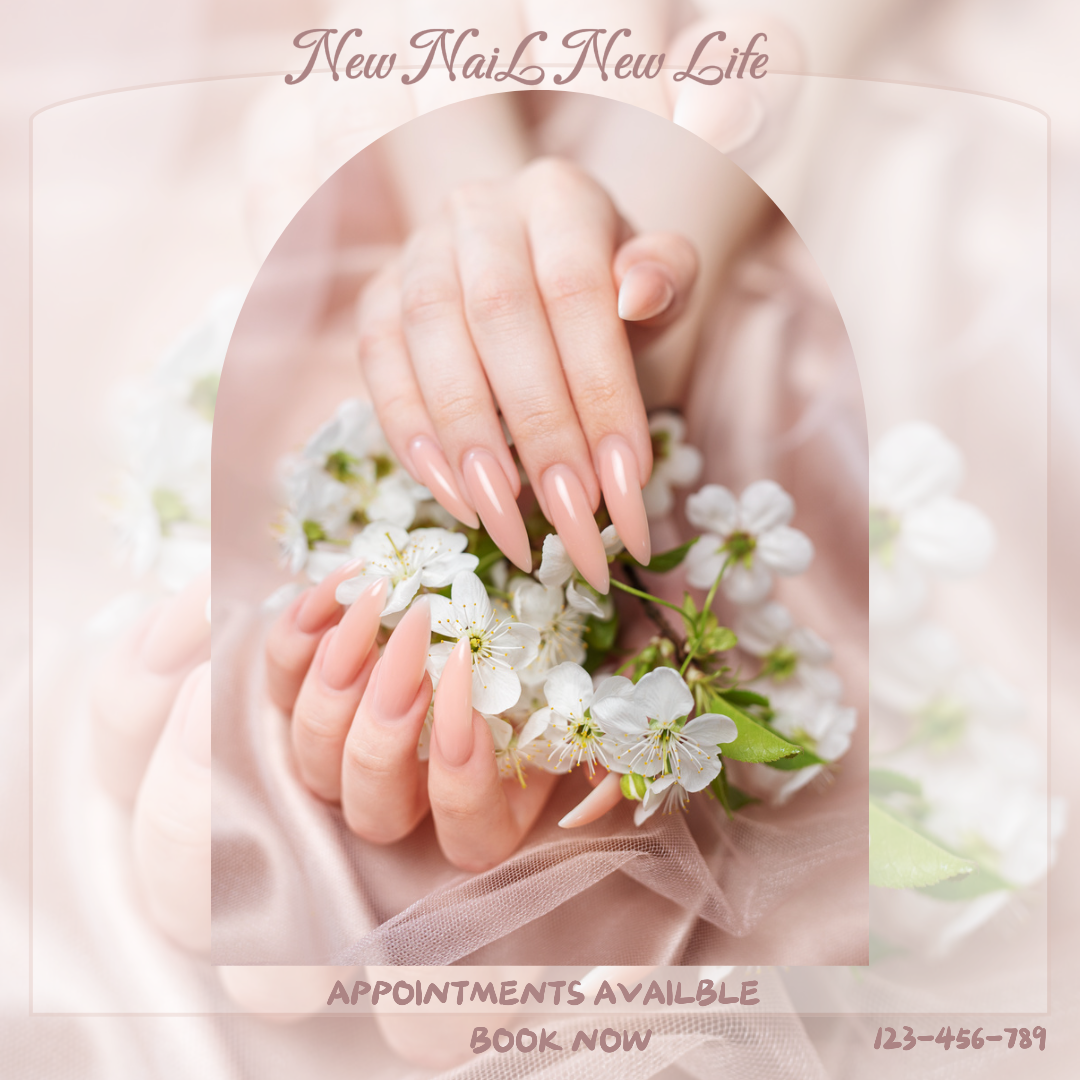 MODERNE NAIL ART POST INSTAGRAM ROSE MINIMALISTE