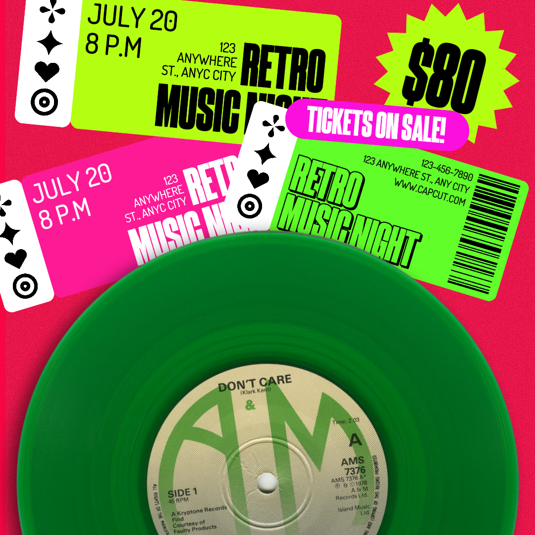 Entretenimento Música Retro Pôster Noite Estilo Retro