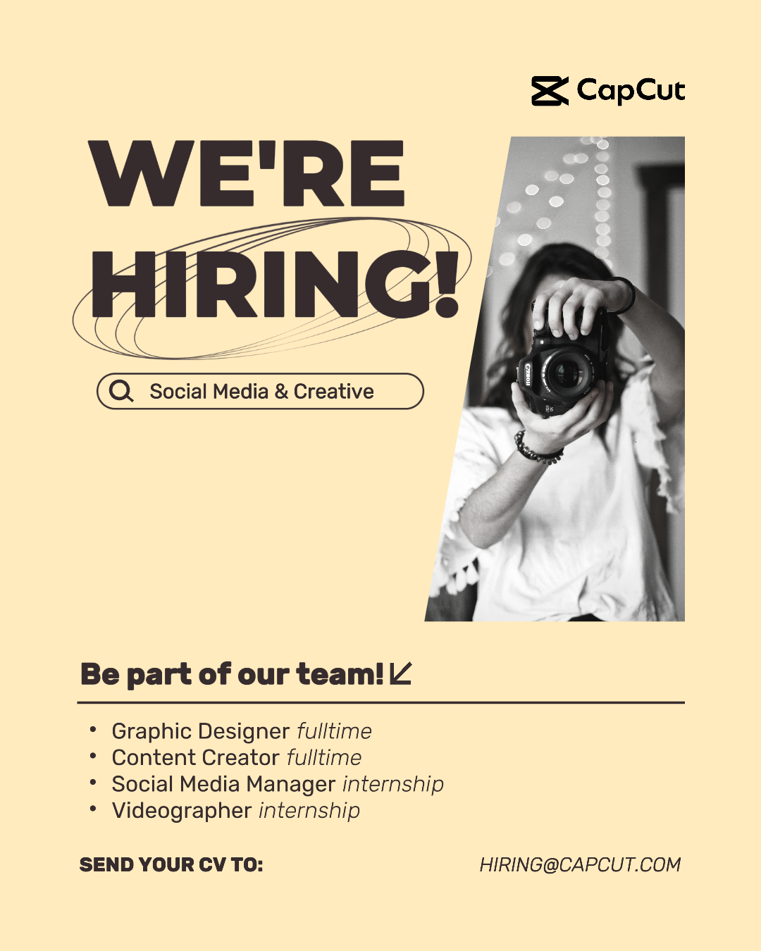 Recruitment Poster Social Media Creative Team