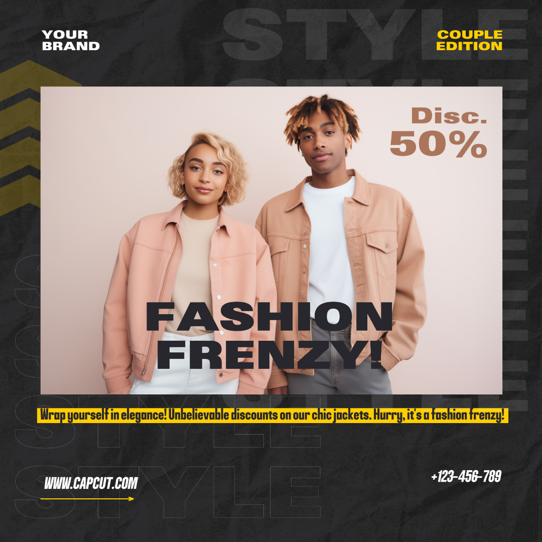 Fashion Instagram Post Scrapbook Gaya Hitam