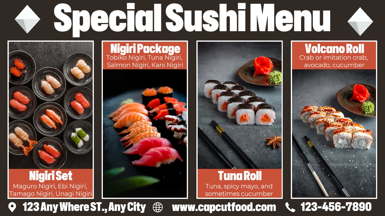 Comida Menu Especial De Sushi Youtube
