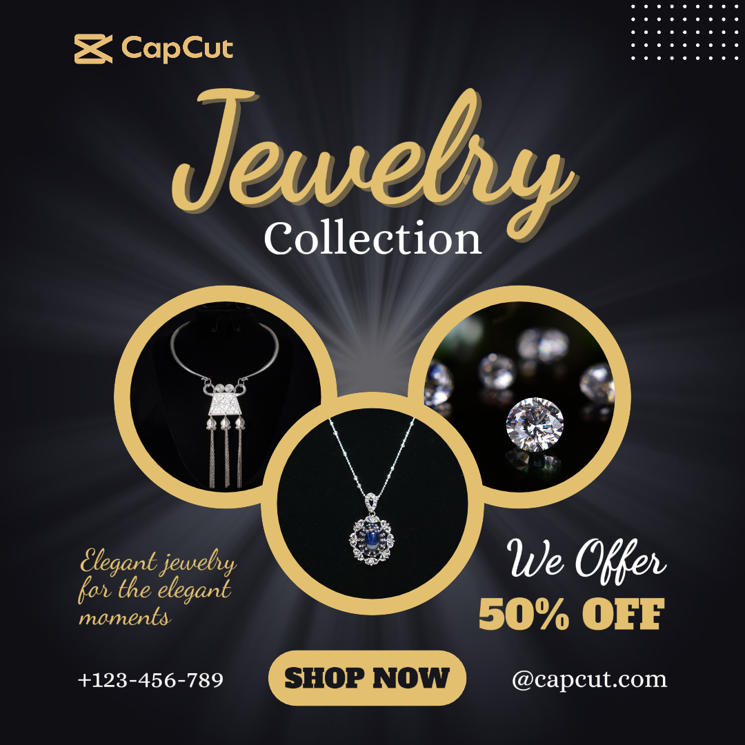 Jóias e Acessórios Marketing Poster Promoção Instagram Post