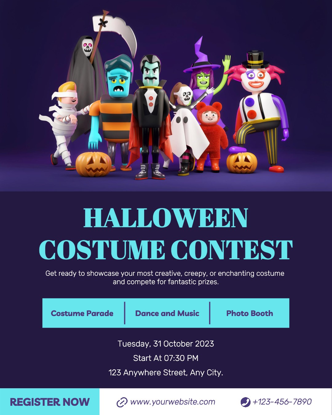 Concurso De Disfraces De Halloween Retrato De Instagram