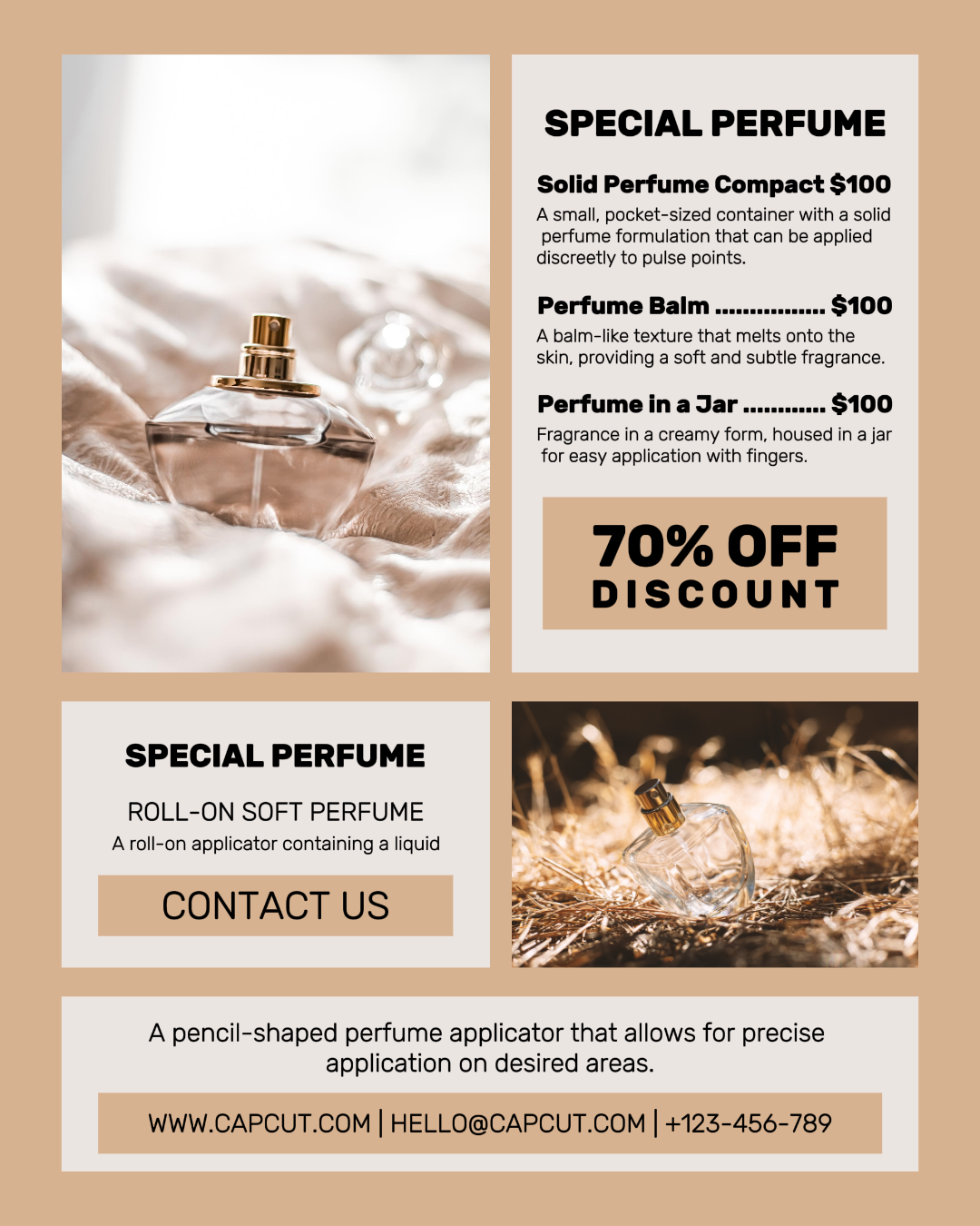 AFFICHAGE DE PARFUM SPÉCIAL À LA MODE