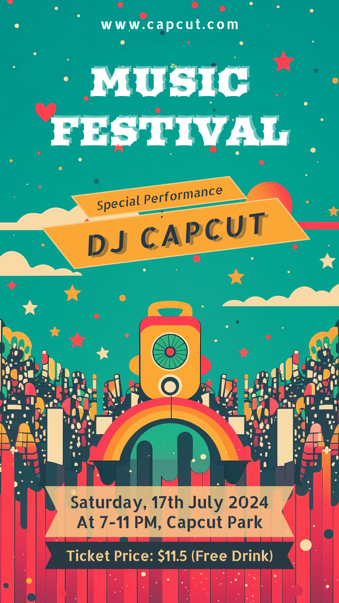 Unterhaltung Musikfestival Instagram Story