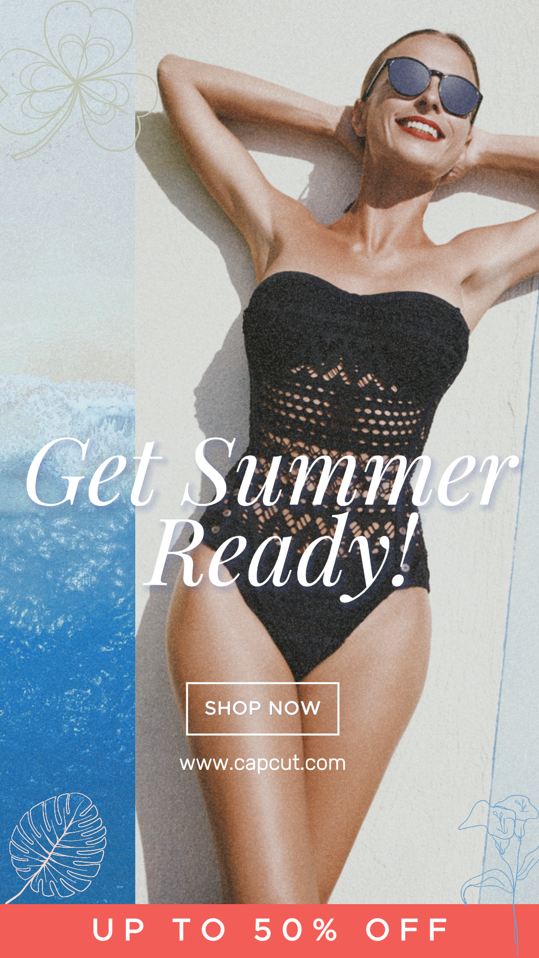 Clothing and shoes Marketing Poster Instagram Story Summer Swimsuit Sale