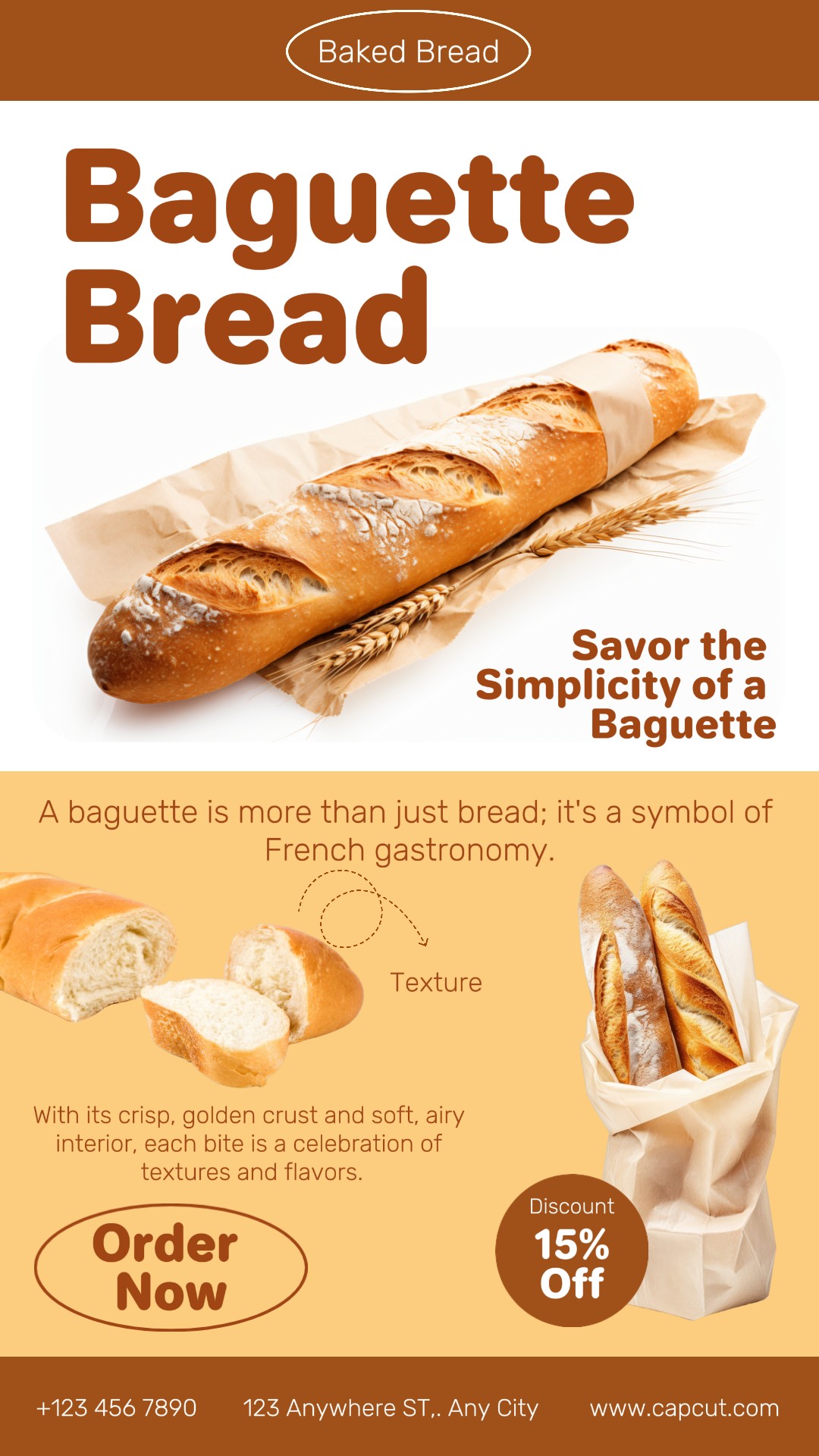 Food Baguette Bread Promotion Instagram Story