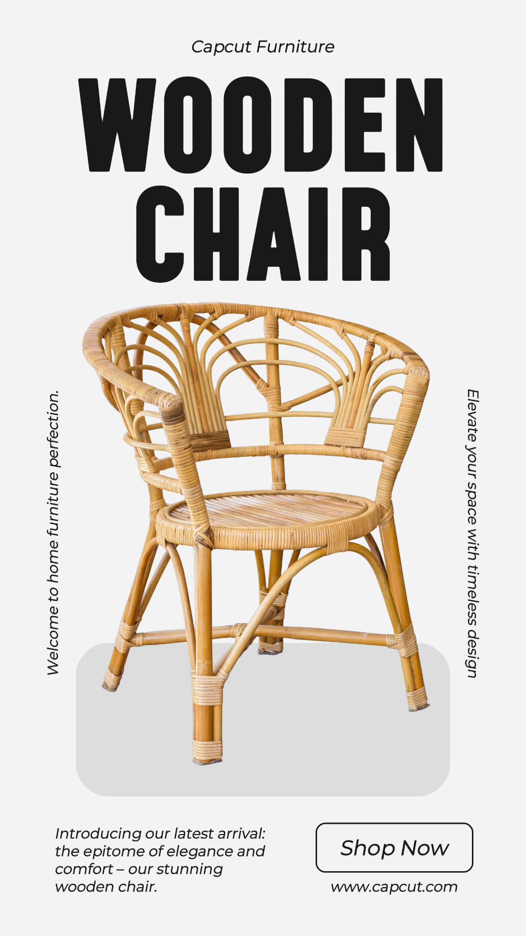 Wooden Chair Furnitre Display Instagram Story