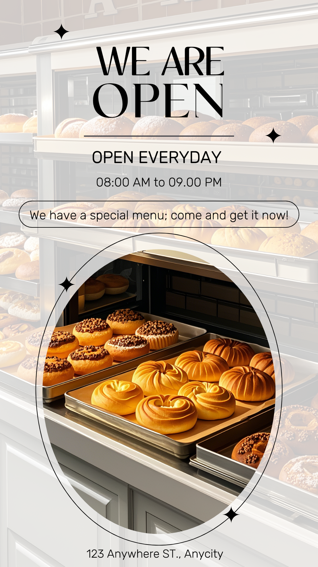 Negócios e Escritório - Marketing Poster We are Open Instagram story