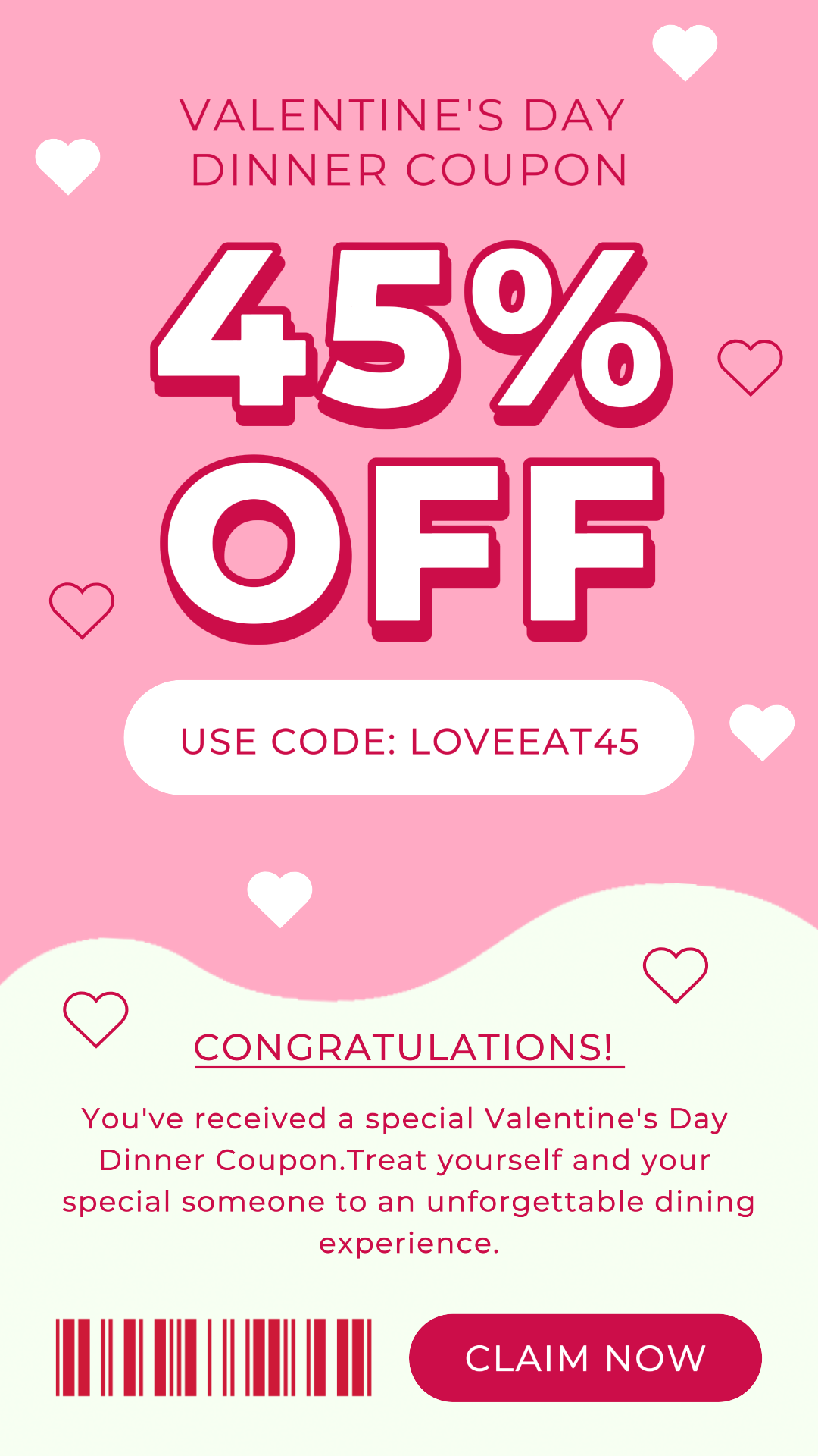 Valentine's Day LOVECoupon Instagram Story Pink