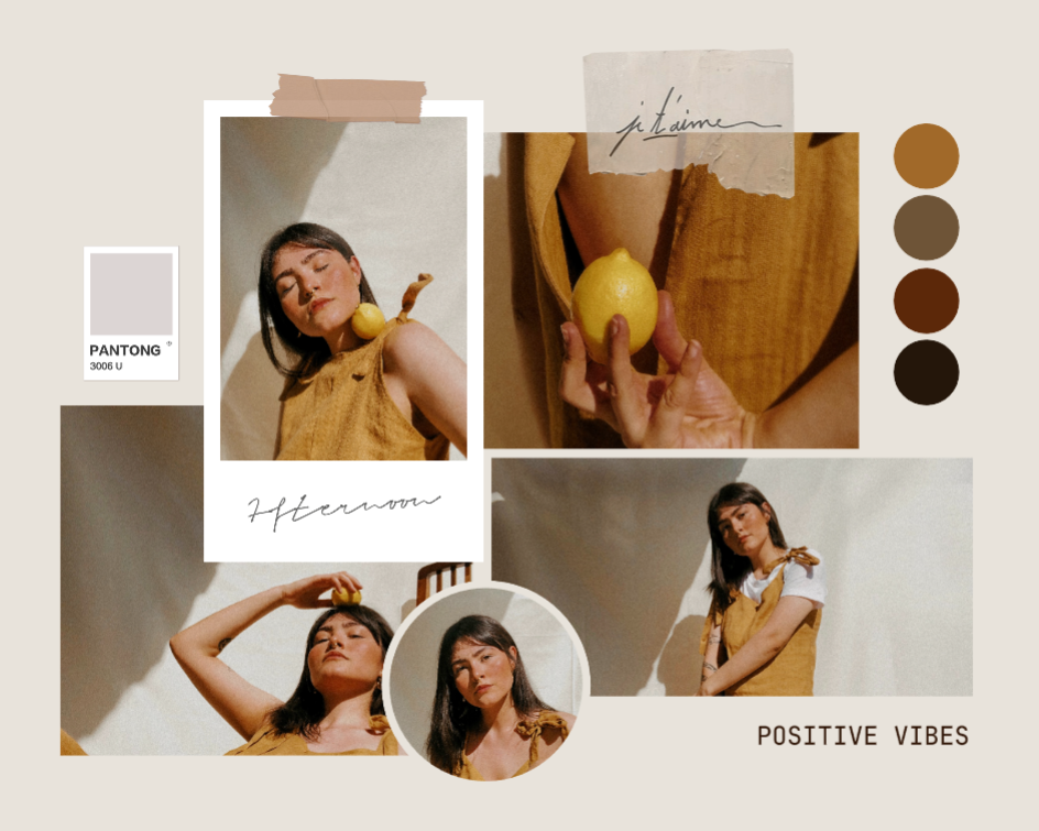 Nicht-Marketing Personal Sharing Fotocollage Beige