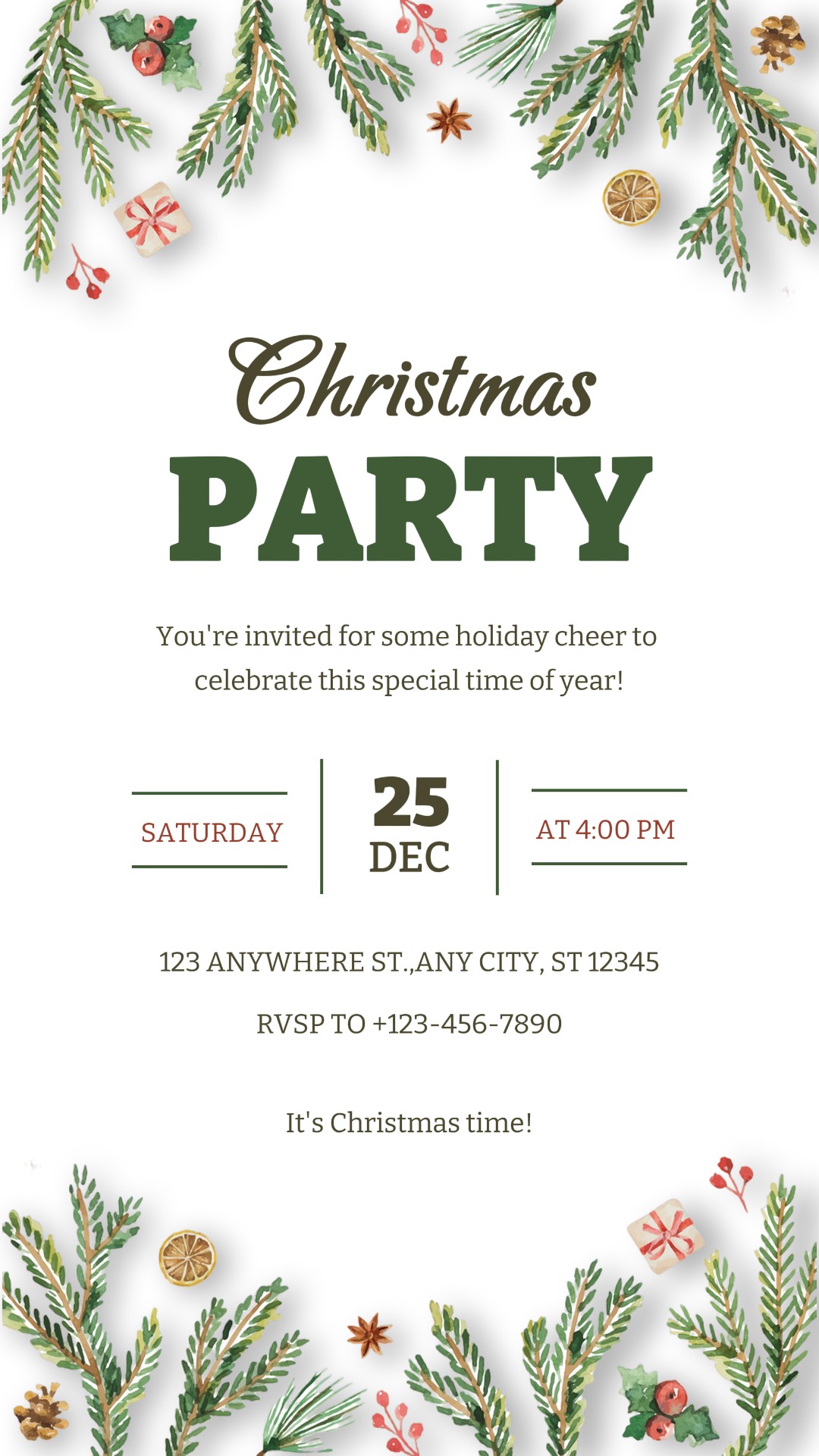 Christmas Party Instagram Story