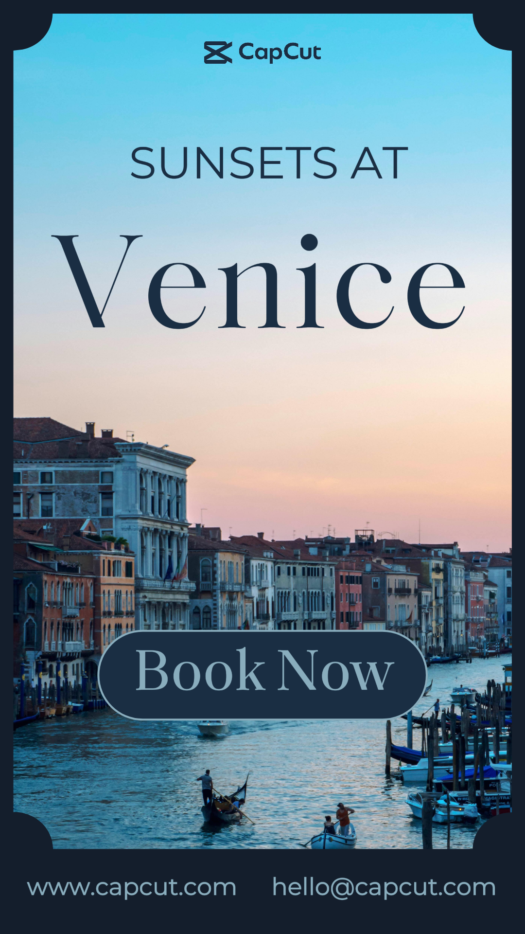 Travel Creative Poster Instagram Sunsets At Venice