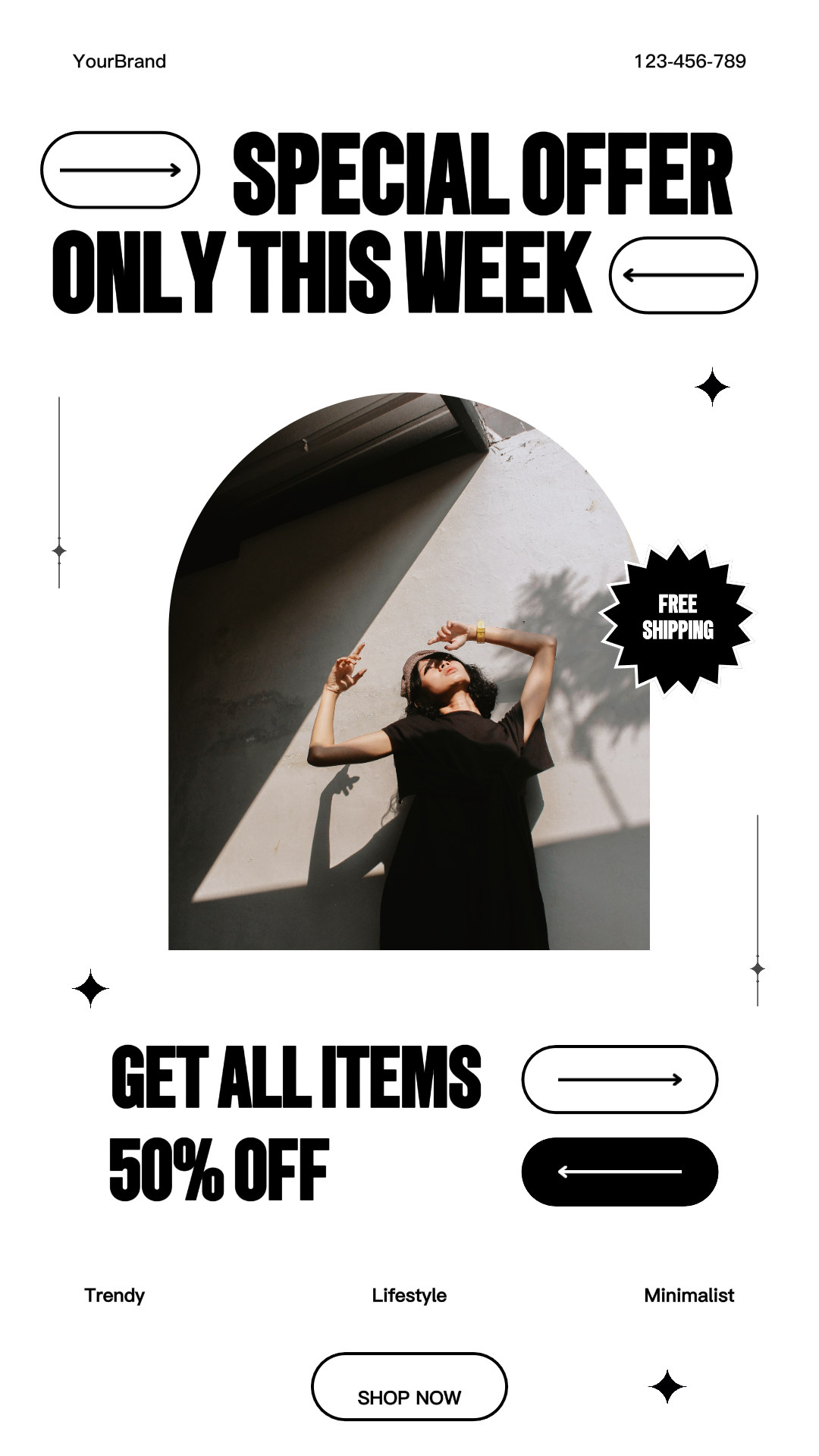 Grey Minimalist Special offer instagram story