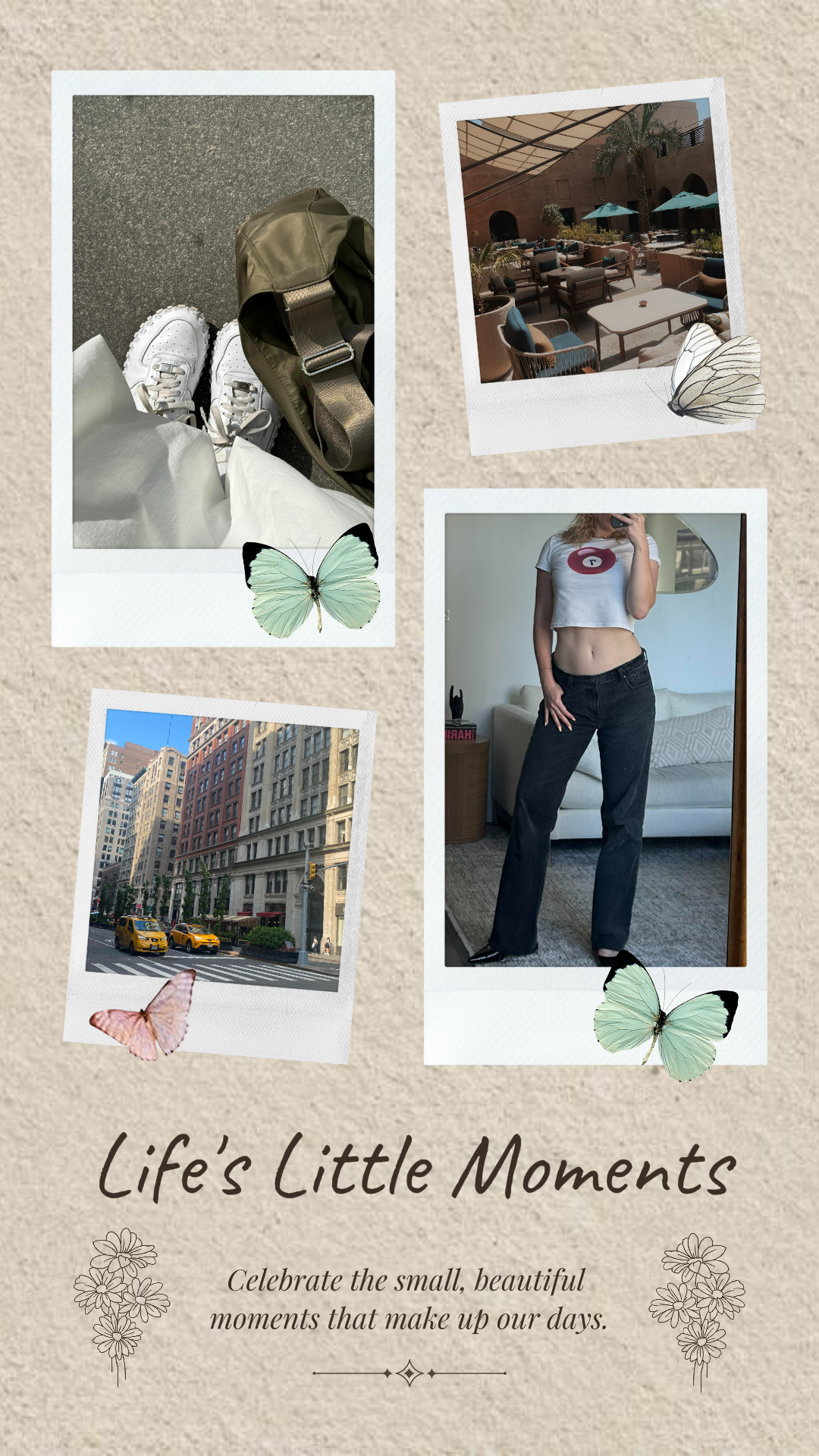 minimalist collage creative poster Instagram Life's Little Moments