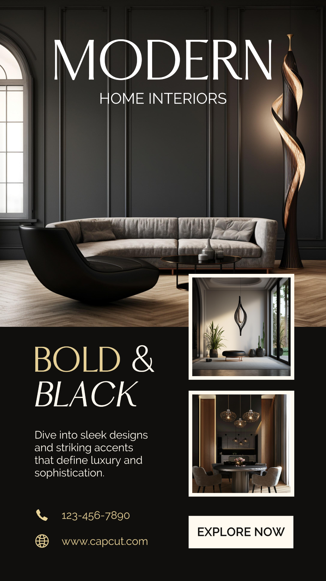 Cartel De Marketing Doméstico Interiores Del Hogar Historia De Instagram Estilo Moderno