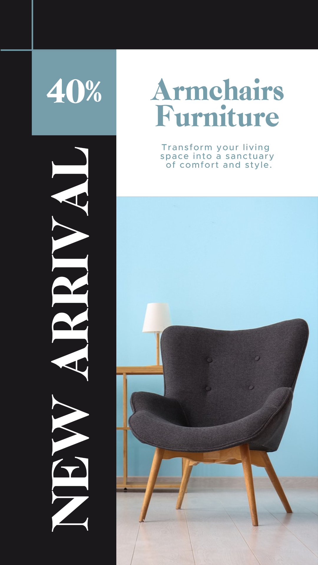 Poltronas Domésticas Móveis Cartaz de Marketing Minimalista