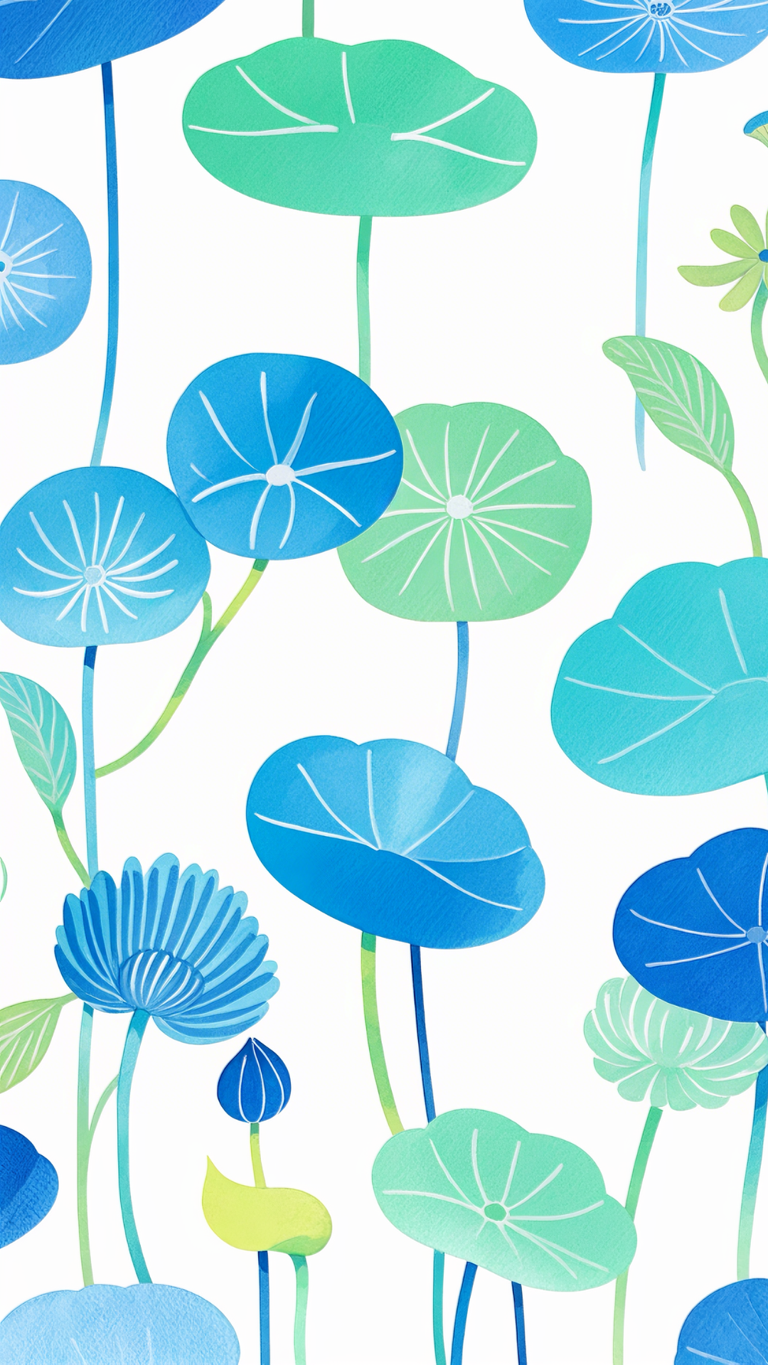 Wallpaper creative poster flower Pattern Blue White