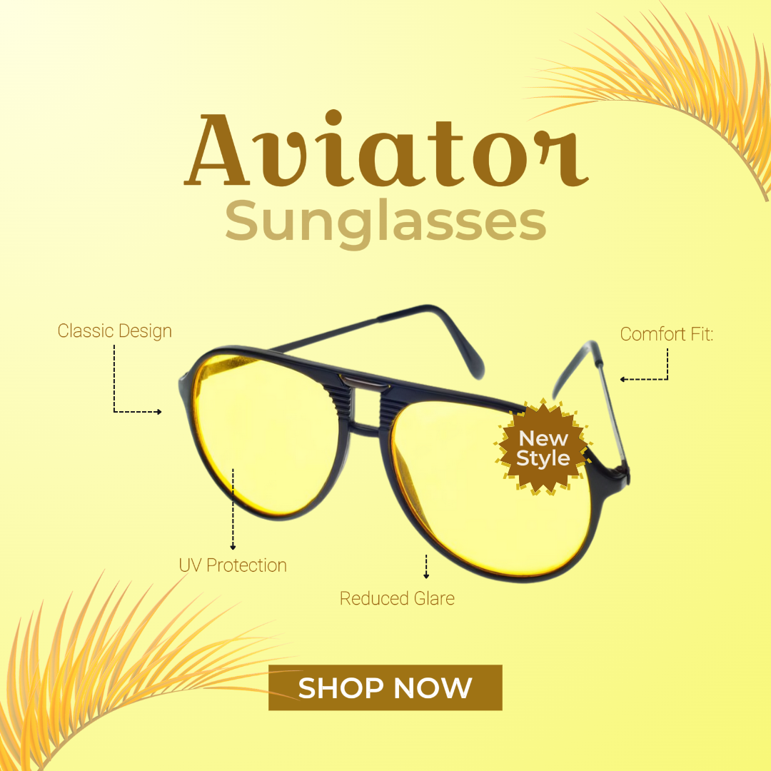 에비에이터 선글라스 주얼리 인스타그램 포스트 UV 스타일