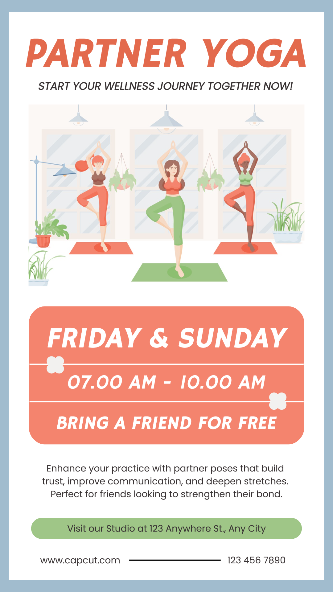 Pôster de marketing de exercícios e fitness História do Instagram da aula de ioga