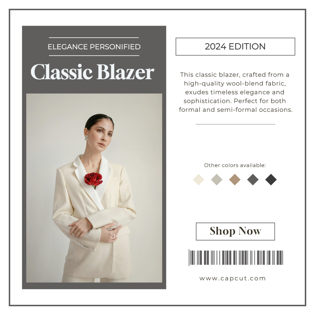 Cartel de marketing de ropa y zapatos, publicación de Instagram, minimalista, gris