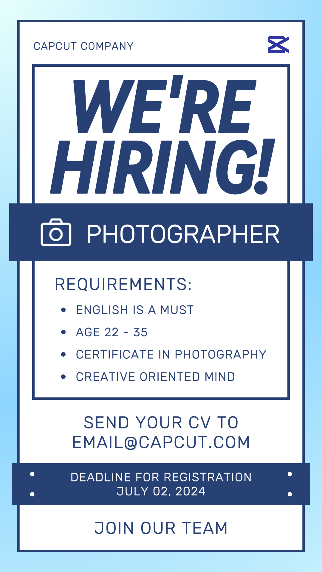 Fotografer Poster Penghubung Pekerjaan Bisnis