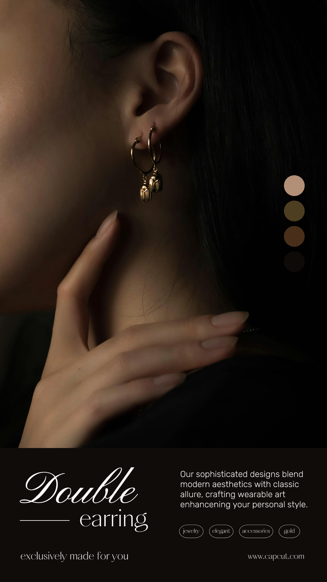 Jewelry and accessories - Marketing Poster Instagram Story Double Earring