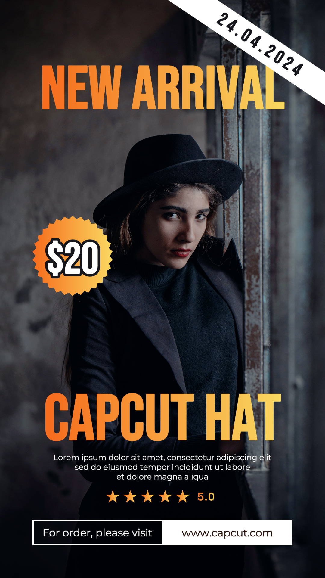 Cerita instagram Promosi Industri Mode Hut Kedatangan Baru