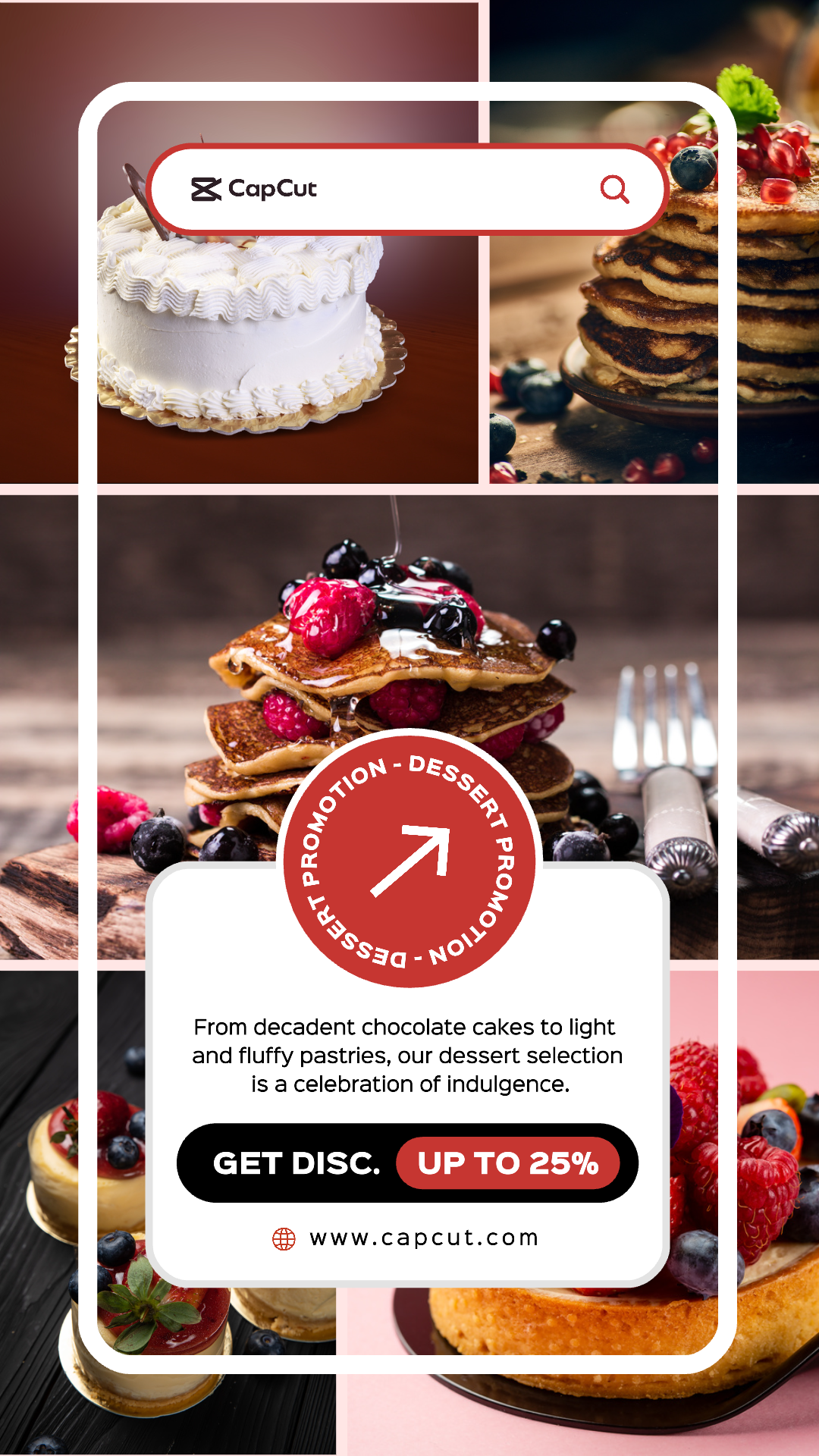 5 Imagem Multi-produto + Promoção de Sobremesas Alimentares